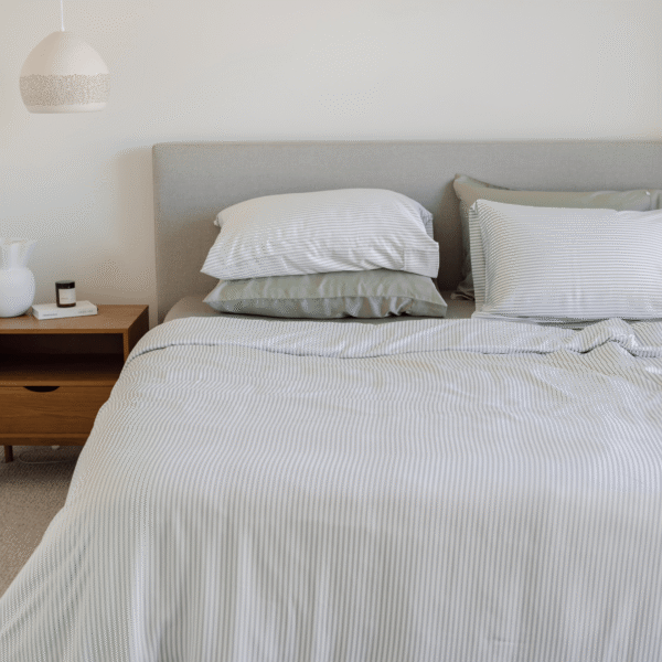 Bamboo Quilt Cover – Fog Stripe