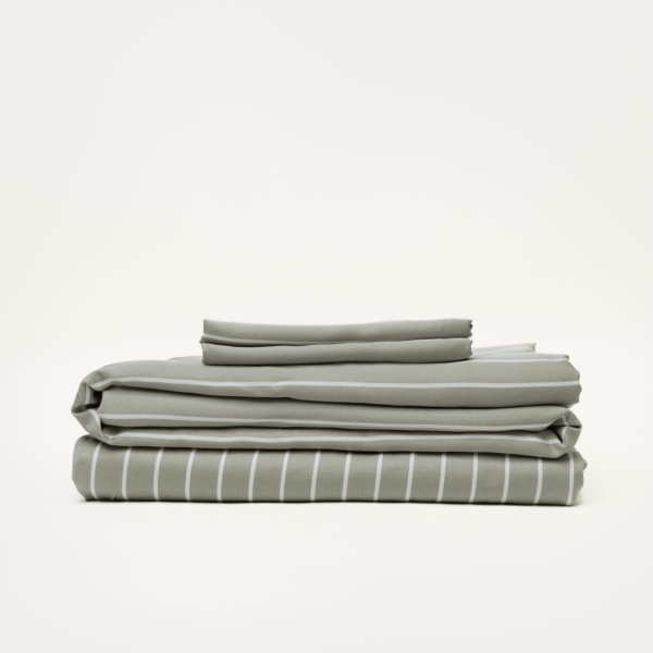 Bamboo Sheet Set – Olive Stripe