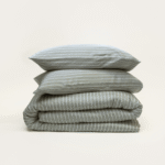 Bamboo Quilt Cover – Olive Stripe