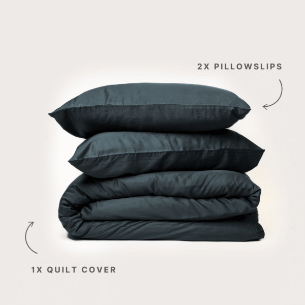 Bamboo Quilt Cover – Navy