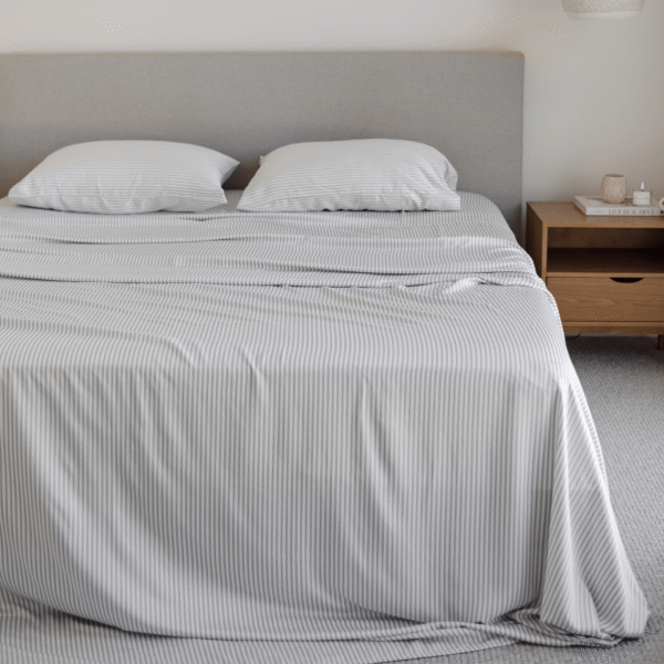 Bamboo Sheet Set – Fog Stripe