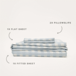 Bamboo Sheet Set – Sky Gingham