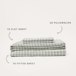 Bamboo Sheet Set – Olive Gingham