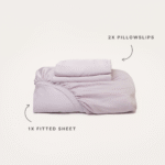 Bamboo Fitted Sheet & Pillowslips – Lilac
