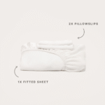 Bamboo Fitted Sheet & Pillowslips – White