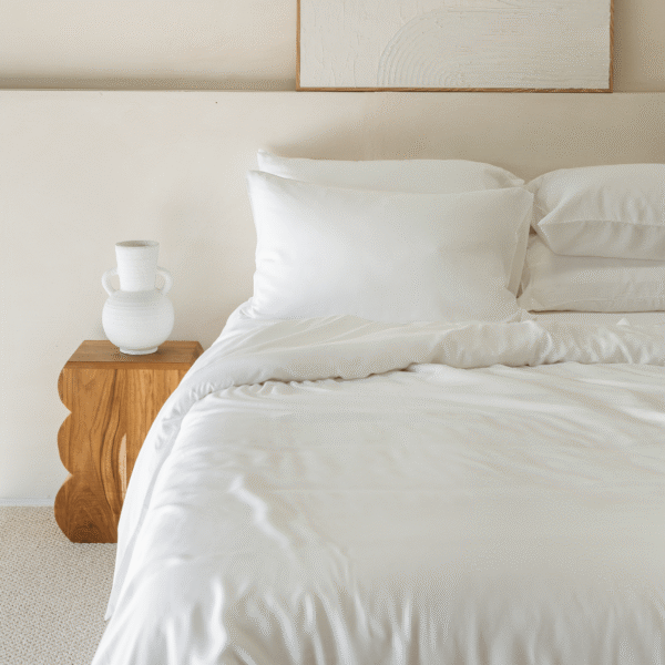Bamboo Quilt Cover – White