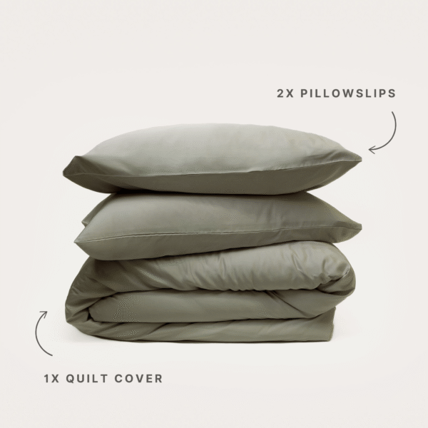 Bamboo Quilt Cover – Olive