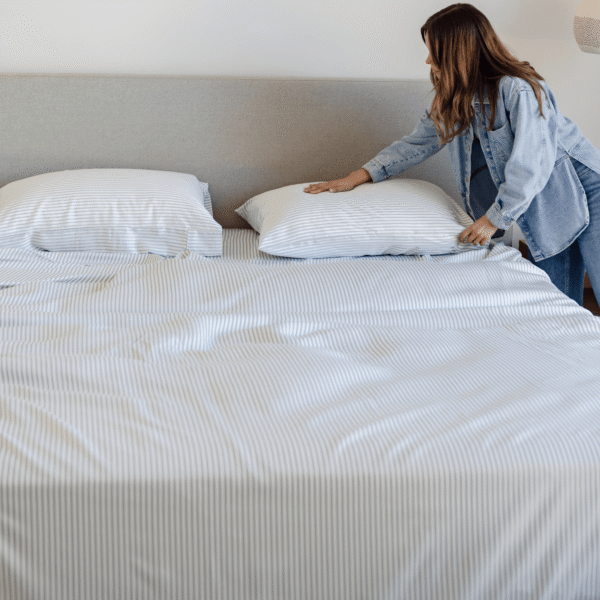 Bamboo Sheet Set – Fog Stripe
