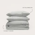 Bamboo Quilt Cover – Silver