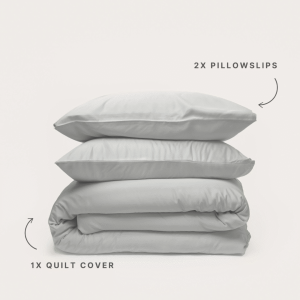 Bamboo Quilt Cover – Silver