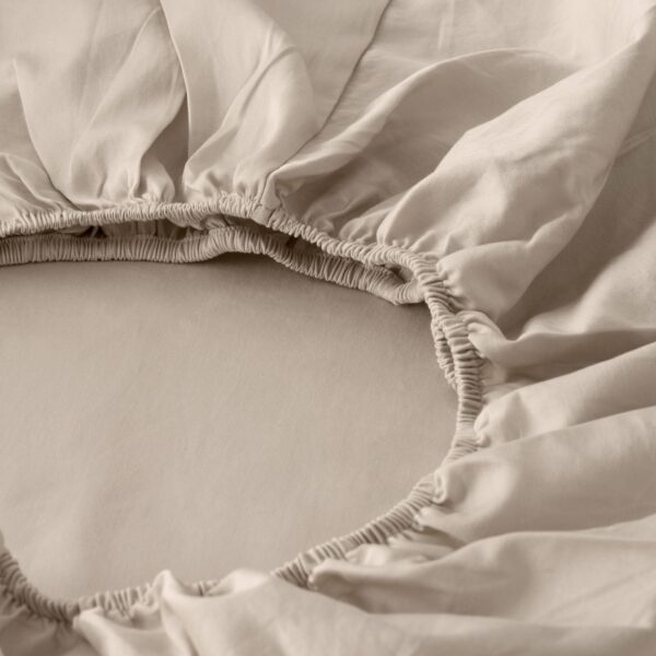 Organic Washed Cotton Fitted Sheet - Dune