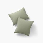 Organic Cotton Square Pillowcase Sage