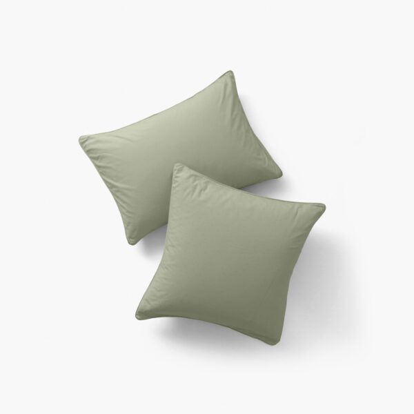 Organic Cotton Square Pillowcase Sage