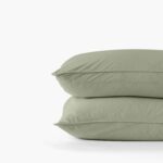 Organic Cotton Square Pillowcase Sage
