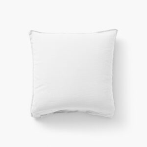 Square Pillowcase in Washed Linen Songe White