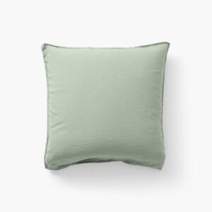 Square Pillowcase in Washed Linen Songe Eucalyptus