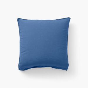 Square Pillowcase in Washed Linen Songe China Blue