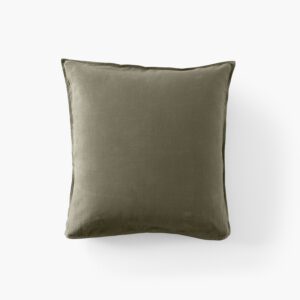 Songe Square Washed Linen and Cotton Pillowcase - Bocage