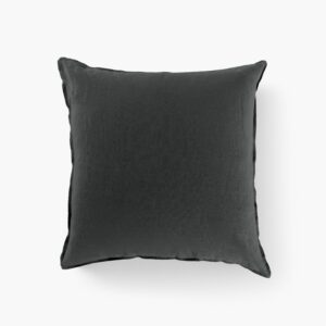 Square Pillowcase in Washed Linen Songe Anthracite