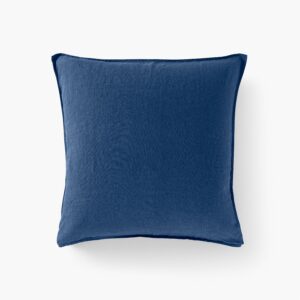 Square Pillowcase in Washed Linen Songe Ink