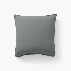 Square Pillowcase in Washed Linen Songe Ash Khaki