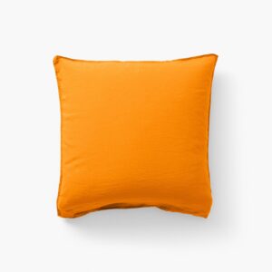 Square Pillowcase in Washed Linen Songe Turmeric