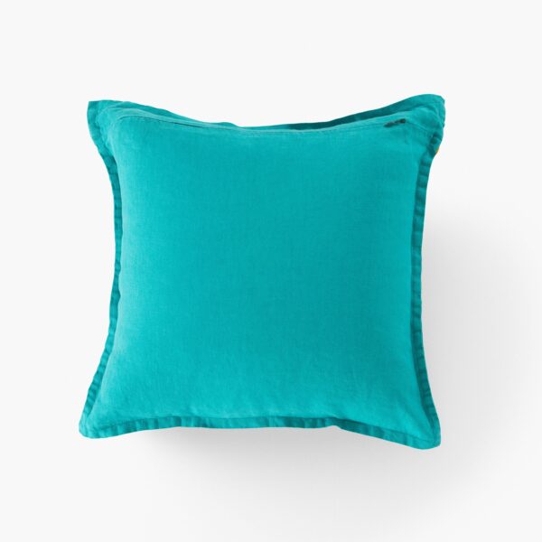 Songe Mint Washed Linen Cushion Cover
