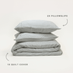 Bamboo Quilt Cover – Fog Stripe