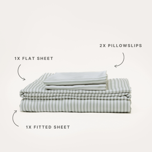 Bamboo Sheet Set – Fog Stripe