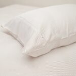 Bamboo Fitted Sheet & Pillowslips – Mocha Stripe
