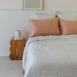 Bamboo Quilt Cover – Olive Gingham