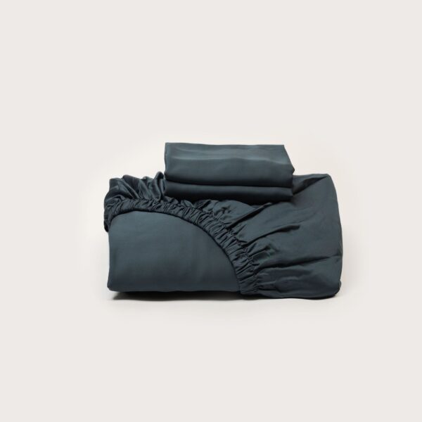 Bamboo Fitted Sheet & Pillowslips – Navy