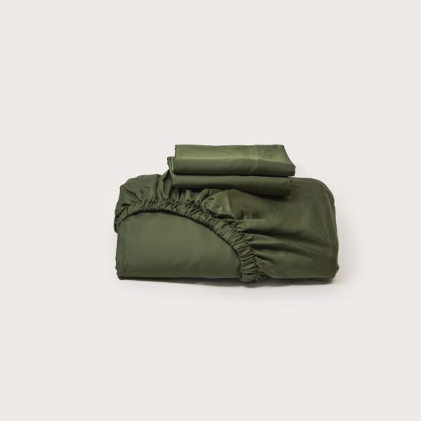 Bamboo Fitted Sheet & Pillowslips – Pine