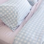 Bamboo Quilt Cover – Sky Gingham