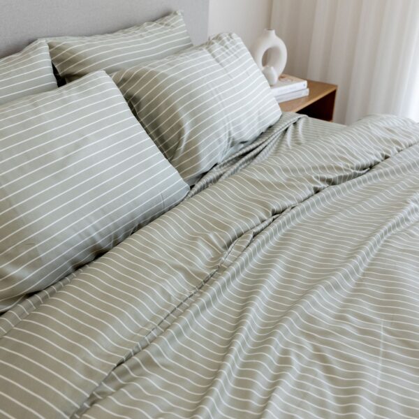 Bamboo Sheet Set – Olive Stripe