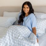 Bamboo Quilt Cover – Sky Gingham
