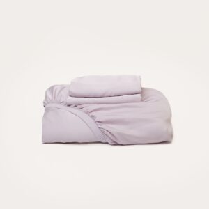 Bamboo Fitted Sheet & Pillowslips – Lilac