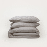 Bamboo Quilt Cover – Mocha Stripe
