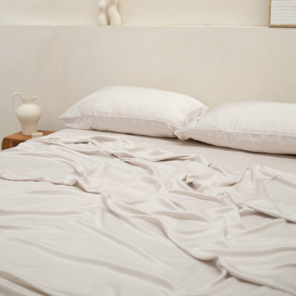 Bamboo Sheet Set – Mocha Stripe