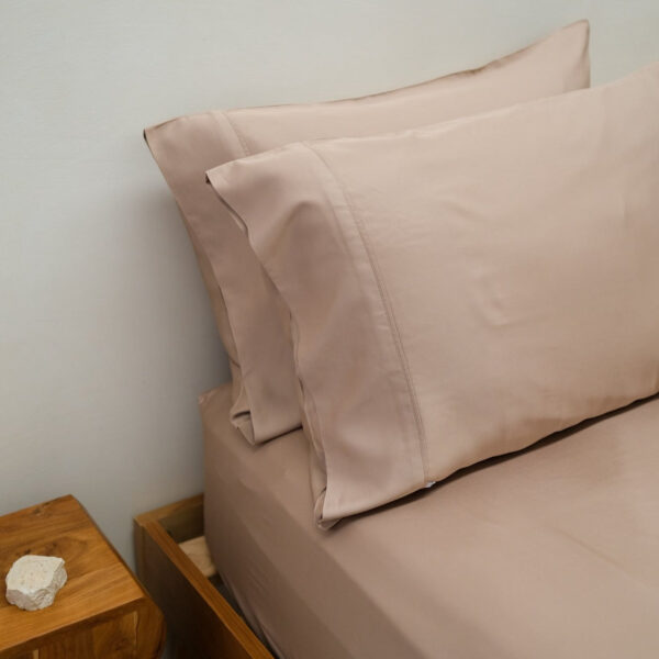 Bamboo Fitted Sheet & Pillowslips – Mocha