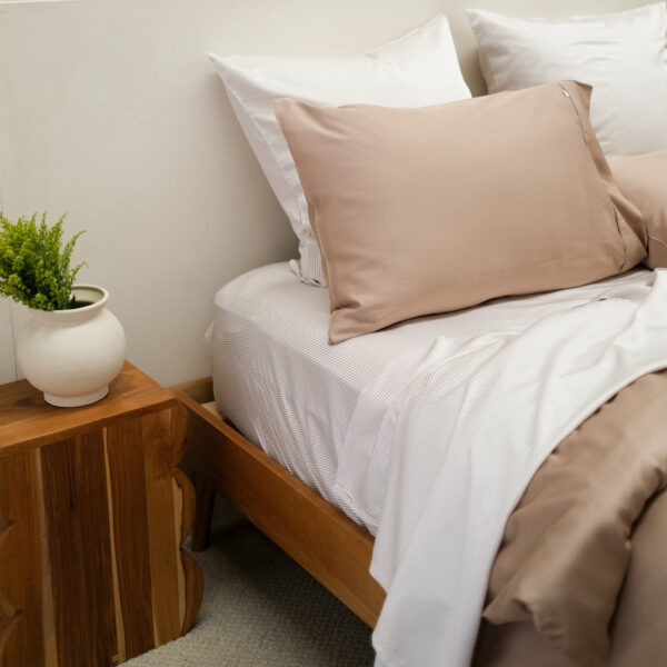 Bamboo Sheet Set – Mocha Stripe