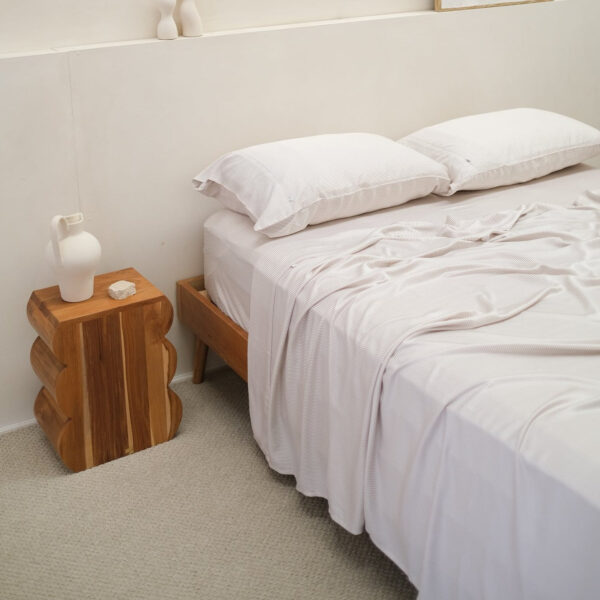 Bamboo Sheet Set – Mocha Stripe