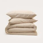 Bamboo Quilt Cover – Oat Gingham