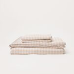 Bamboo Sheet Set – Oat Gingham