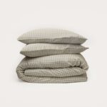 Bamboo Quilt Cover – Olive Gingham