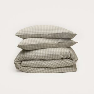 Bamboo Quilt Cover – Olive Gingham