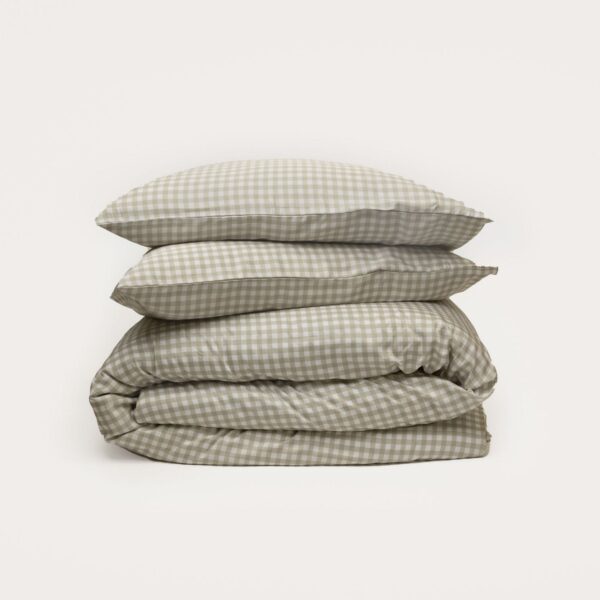 Bamboo Quilt Cover – Olive Gingham