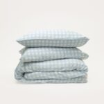 Bamboo Quilt Cover – Sky Gingham