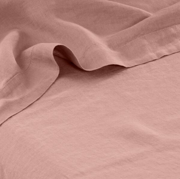 Flatsheet in Washed Linen Songe Ash Pink