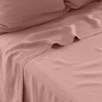 Flatsheet in Washed Linen Songe Ash Pink